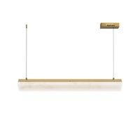 Luminosa Lighting Luminosa Petra Modern Bar Pendant Ceiling Light Brass 3000K 2400Lm White Shade