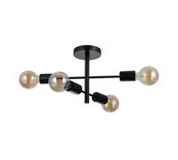 Luminosa Lighting Luminosa Piansi Multi Arm Semi Flush Ceiling Lamp Matt Black 4Xe27