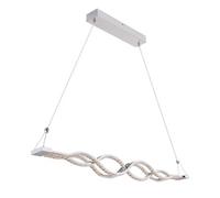 Luminosa Lighting Luminosa Pilla Pendant Ceiling Light Chrome Clear Glass Shade Led Dimmable 3000-6000K