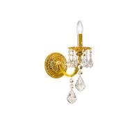 Luminosa Lighting Luminosa Pisani Crystal Crystal Candle Wall Lamp 24 Carat Gold