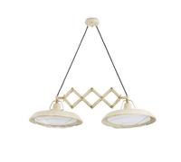 Luminosa Lighting Luminosa Plec Led 2 Light Double Adjustable Outdoor Dome Ceiling Pendant Light Off-White Ip44