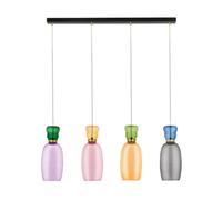 Luminosa Lighting Luminosa Pluma Bar Pendant Ceiling Light Glossy Purple, Yellow, Pink, Light Green, Light Blue, Smokey, Gold Led 20W 1800Lm 3000K