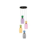 Luminosa Lighting Luminosa Pluma Cluster Pendant Ceiling Light Glossy Purple, Yellow, Pink, Green, Blue, Smokey, Gold Led 20W 1800Lm 3000K