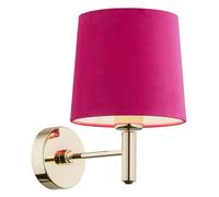 Luminosa Lighting Luminosa Ponte Wall Lamp With Shade Pink, Dark Brass Steel