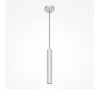 Luminosa Lighting Luminosa Pro Focus Modern Slim Pendant Ceiling Light Silver 1Xgu10 Grey Shade