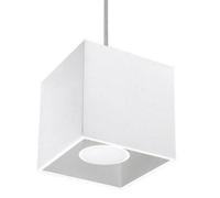 Sollux Lighting Quad Aluminium White 1 Light Classic Pendant Ceiling Light