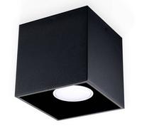 Plafond QUAD Black Aluminium Square GU10 Led Industrial SOLLUX LIGHTING BEDROOM