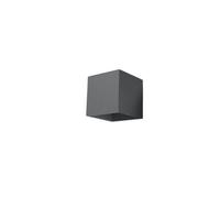 Sollux Lighting Quad Aluminium Anthracite 1 Light Classic Wall Light