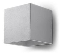 Quad Grey Wall Lamp: Modern Loft Design, Up/Down Square Shape, G9 Socket