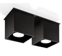 Luminosa Lighting Luminosa Quad 2 Light Suface Mounted Downlight Black, Gu10