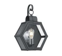 Quintiesse Heath Outdoor Lantern Wall Light - Black