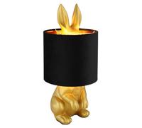 Luminosa Lighting Luminosa Rabbit Table Lamp With Round Shade Gold Colours Matt 1X E27