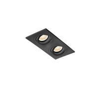 Luminosa Lighting Luminosa Rad Tiltable Black Recessed Downlight Square 2X Gu10