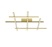 Luminosa Lighting Luminosa Radiance Modern Square Integrated Led Semi Flush Ceiling Light Gold 3000K 2250Lm White Shade