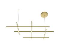 Luminosa Lighting Luminosa Radiance Modern Square Integrated Led Semi Flush Ceiling Light Gold 3000K 3150Lm White Shade