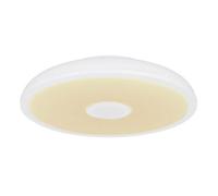 Luminosa Lighting Luminosa Raffy Decorative Flush Ceiling Light White Ip44 1X Rgb Led Dimmable 3000-6500K Remote Control