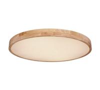 Globo Rainer LED ceiling lamp, Ø 80 cm, wood-effect, metal, CCT