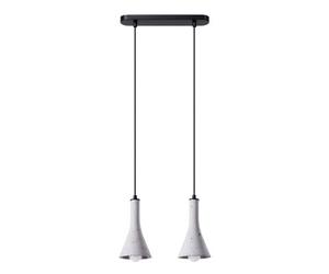 Luminosa Lighting Luminosa Rea Modern Bar Pendant Ceiling Light Concrete 2X E14