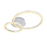 Luminosa Lighting Luminosa Reggy Integrated Led Semi Flush Ceiling Light Aluminium Brushed 2X Led 3000K