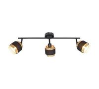 Luminosa Lighting Luminosa Renez Ceiling Spotlight Bar Black, Gold, Fabric 3Xe14