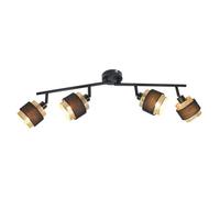Luminosa Lighting Luminosa Renez Ceiling Spotlight Bar Black, Gold, Fabric 4Xe14