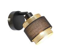 Luminosa Lighting Luminosa Renez Single Spotlight Black, Gold, Fabric