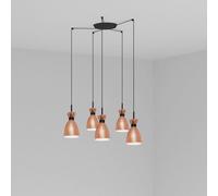Luminosa Lighting Luminosa Retro Cluster Pendant Ceiling Light Copper, E14