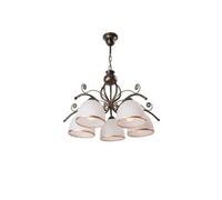 Luminosa Lighting Luminosa Retro Multi Arm Pendant Ceiling Light Black, 5X E27
