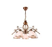 Luminosa Lighting Luminosa Retro Multi Arm Pendant Ceiling Light Brown, 5X E27