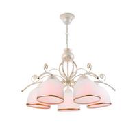 Luminosa Lighting Luminosa Retro Multi Arm Pendant Ceiling Light White, 5X E27