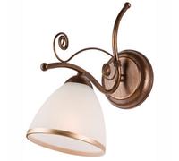 Luminosa Lighting Luminosa Retro Wall Light With Glass Shade Brown, 1X E27