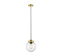 Luminosa Lighting Luminosa Riano Globe Pendant Ceiling Light, French Gold, Glass, 1X E27