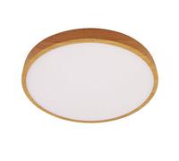 Luminosa Lighting Luminosa Riberio Flush Ceiling Light Wood 3000K Warm White