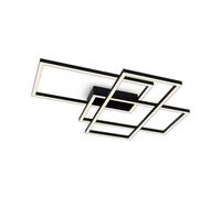 Luminosa Lighting Luminosa Rida Modern Integrated Led Semi Flush Ceiling Light Black 2900Lm White Shade