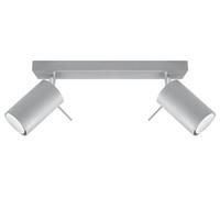 Sollux Lighting Ceiling Lamp Ring 2 – Steel Grey / Chrome – GU10 LED – Bedroom