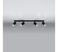 Luminosa Lighting Luminosa Ring 4 Light Spotlight Bar Black, Gu10