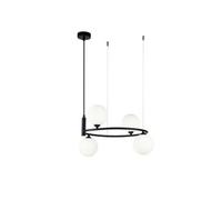 Luminosa Lighting Luminosa Ring Ceiling Pendant Lamp Black, 4 Light, G9