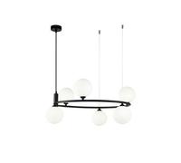 Luminosa Lighting Luminosa Ring Ceiling Pendant Lamp Black, 6 Light, G9