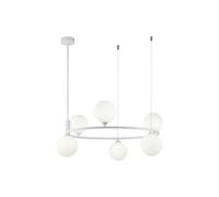 Luminosa Lighting Luminosa Ring Ceiling Pendant Lamp White, 6 Light, G9