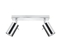 Luminosa Lighting Luminosa Ring Twin Spotlight Flush Light Chrome Gu10