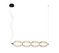 Luminosa Lighting Luminosa Rinot Quad Bar Pendant Ceiling Light Black, White 3000K Warm White
