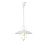 Netlighting Riva Rise & Fall Dome Pendant E27 Matt White Opal White Glass Shade Netlighting White