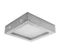 Luminosa Lighting Luminosa Riza Flush Ceiling Light Concrete Grey, 33Cm