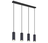 Luminosa Lighting Luminosa Robby Bar Pendant Ceiling Light Matt Black 4X Gu10