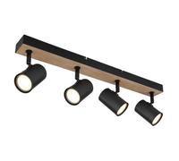 Luminosa Lighting Luminosa Robby Ceiling Spotlight Bar Matt Black 4X Gu10