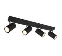Luminosa Lighting Luminosa Robby Ceiling Spotlight Bar Matt Black 4X Gu10