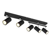 Luminosa Lighting Luminosa Robby Ceiling Spotlight Bar Matt Black 5X Gu10