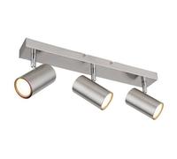 Luminosa Lighting Luminosa Robby Ceiling Spotlight Bar Nickel Matt 3X Gu10