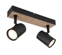 Luminosa Lighting Luminosa Robby Twin Ceiling Spotlight Matt Black 2X Gu10