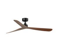 52" Ceiling Fan with Remote Rocker Black & Walnut DC Fan with Timer 6 Speeds